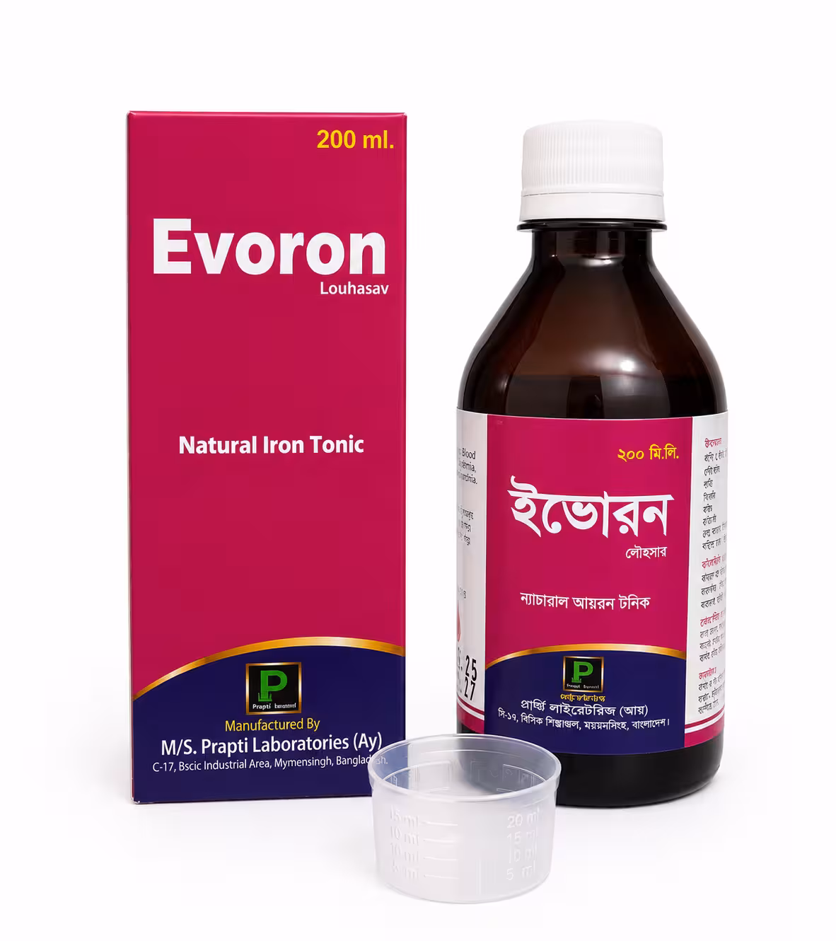  ইভোরন (Evoron) 200 ml Ayurvedic Syrup - Prapti Laboratories AYU